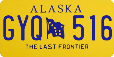 AK license plate GYQ516