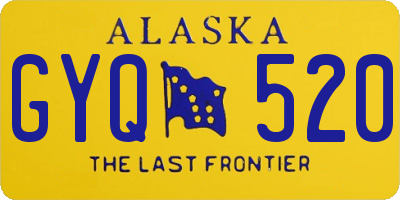 AK license plate GYQ520