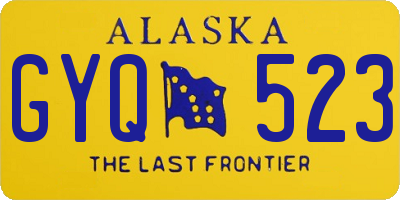 AK license plate GYQ523