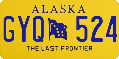 AK license plate GYQ524