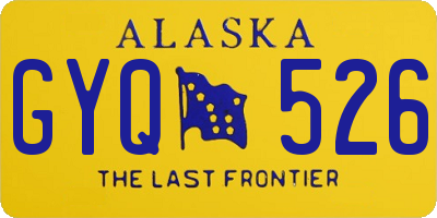 AK license plate GYQ526