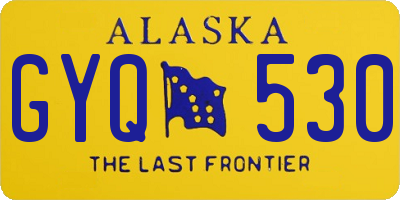 AK license plate GYQ530