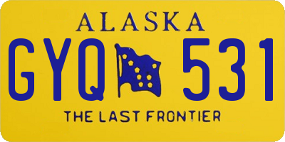 AK license plate GYQ531