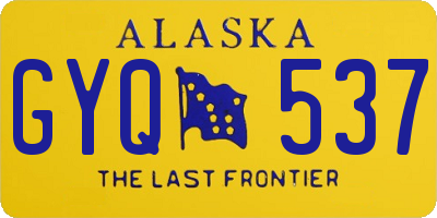 AK license plate GYQ537