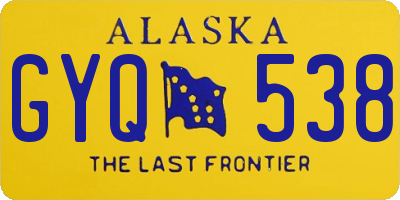 AK license plate GYQ538