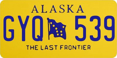 AK license plate GYQ539