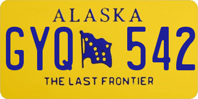 AK license plate GYQ542