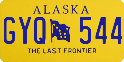 AK license plate GYQ544