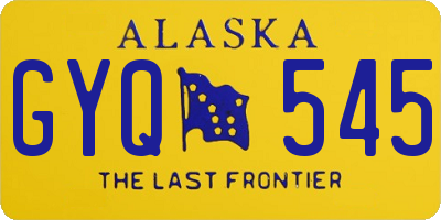 AK license plate GYQ545