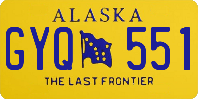 AK license plate GYQ551