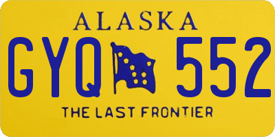 AK license plate GYQ552