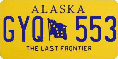 AK license plate GYQ553