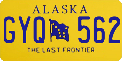 AK license plate GYQ562