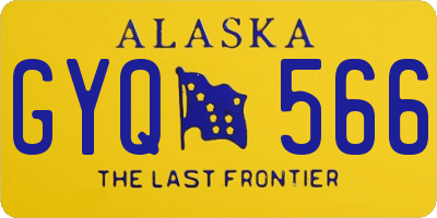 AK license plate GYQ566