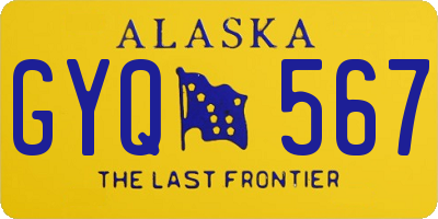 AK license plate GYQ567