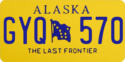 AK license plate GYQ570