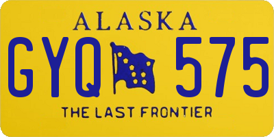 AK license plate GYQ575