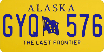 AK license plate GYQ576