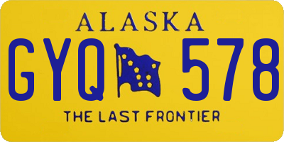 AK license plate GYQ578