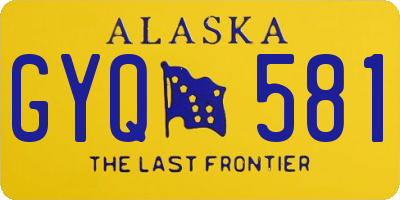 AK license plate GYQ581