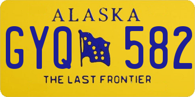 AK license plate GYQ582