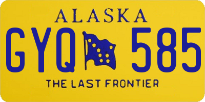 AK license plate GYQ585
