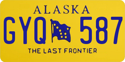 AK license plate GYQ587