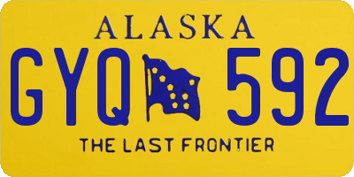 AK license plate GYQ592