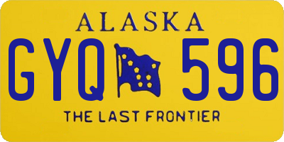 AK license plate GYQ596