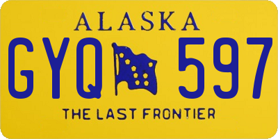 AK license plate GYQ597