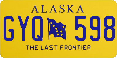 AK license plate GYQ598