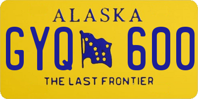 AK license plate GYQ600