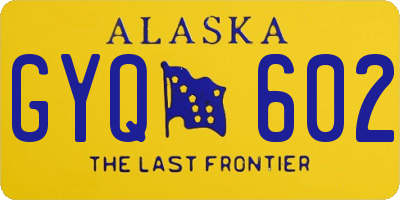 AK license plate GYQ602