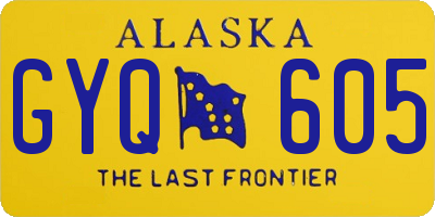 AK license plate GYQ605