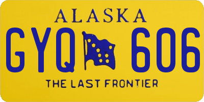 AK license plate GYQ606