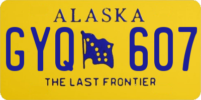 AK license plate GYQ607