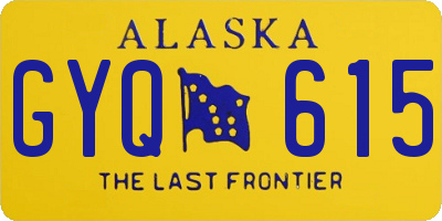 AK license plate GYQ615