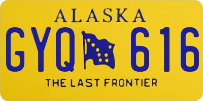 AK license plate GYQ616