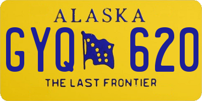 AK license plate GYQ620