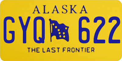 AK license plate GYQ622