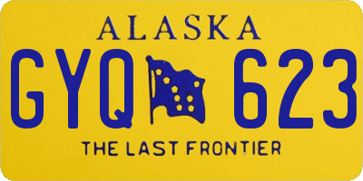 AK license plate GYQ623