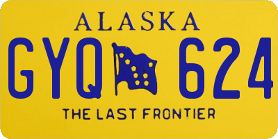 AK license plate GYQ624