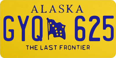AK license plate GYQ625