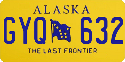 AK license plate GYQ632