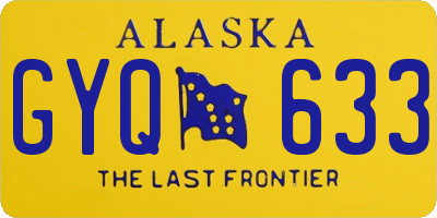 AK license plate GYQ633