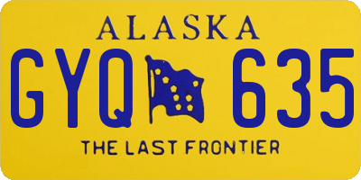 AK license plate GYQ635