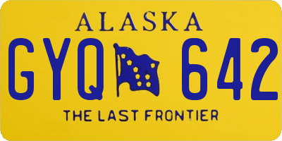 AK license plate GYQ642