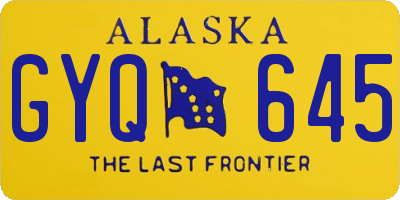 AK license plate GYQ645