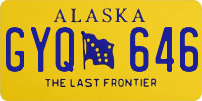 AK license plate GYQ646