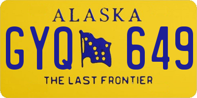 AK license plate GYQ649